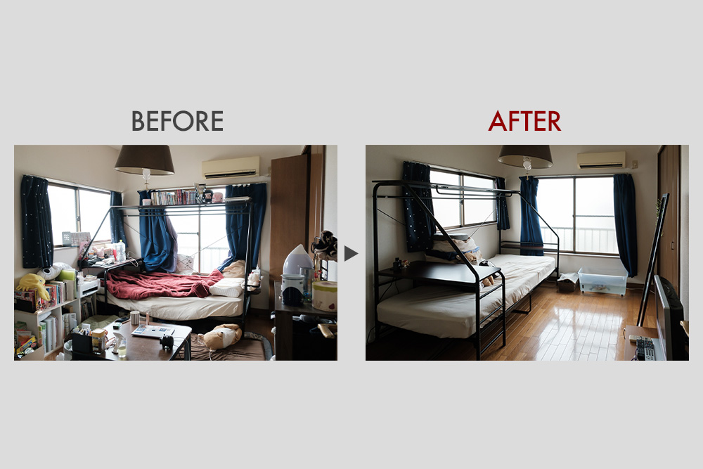 本多さおりの6畳１K一人暮らしBEFORE-AFTER！家具の配置を変えるだけで別の家のように広く使える！